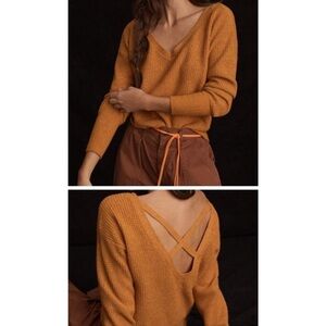 Maeve | Anthro Cross-Back Knit Sweater